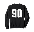 Number 90 Backside 80S 90S Team Jersey Sweatshirt - Trendy Graphic Unisex