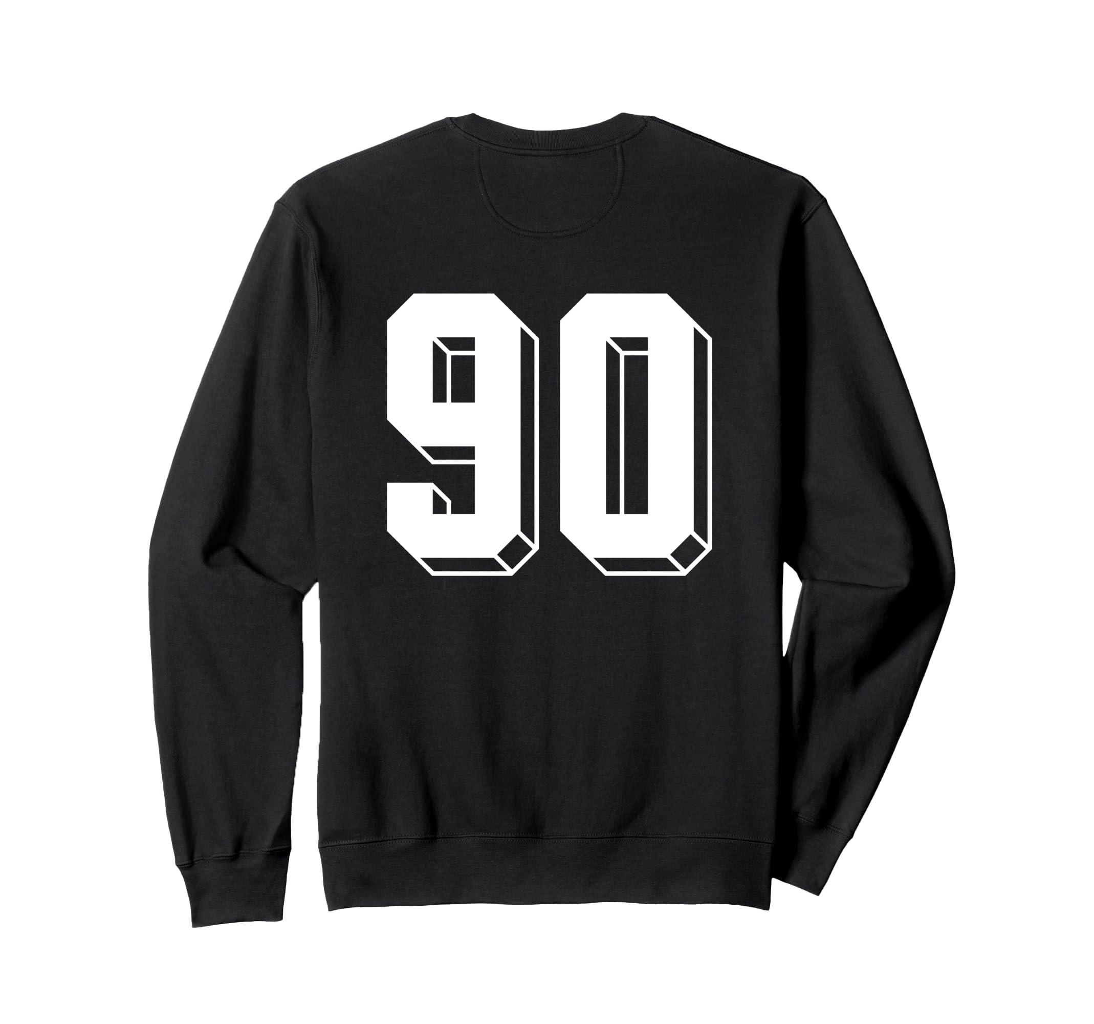Number 90 Backside 80S 90S Team Jersey Sweatshirt - Trendy Graphic Unisex