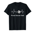 Soccer Daddy Proud Soccer Dad Heartbeat T-Shirt - Graphic Print Men Women