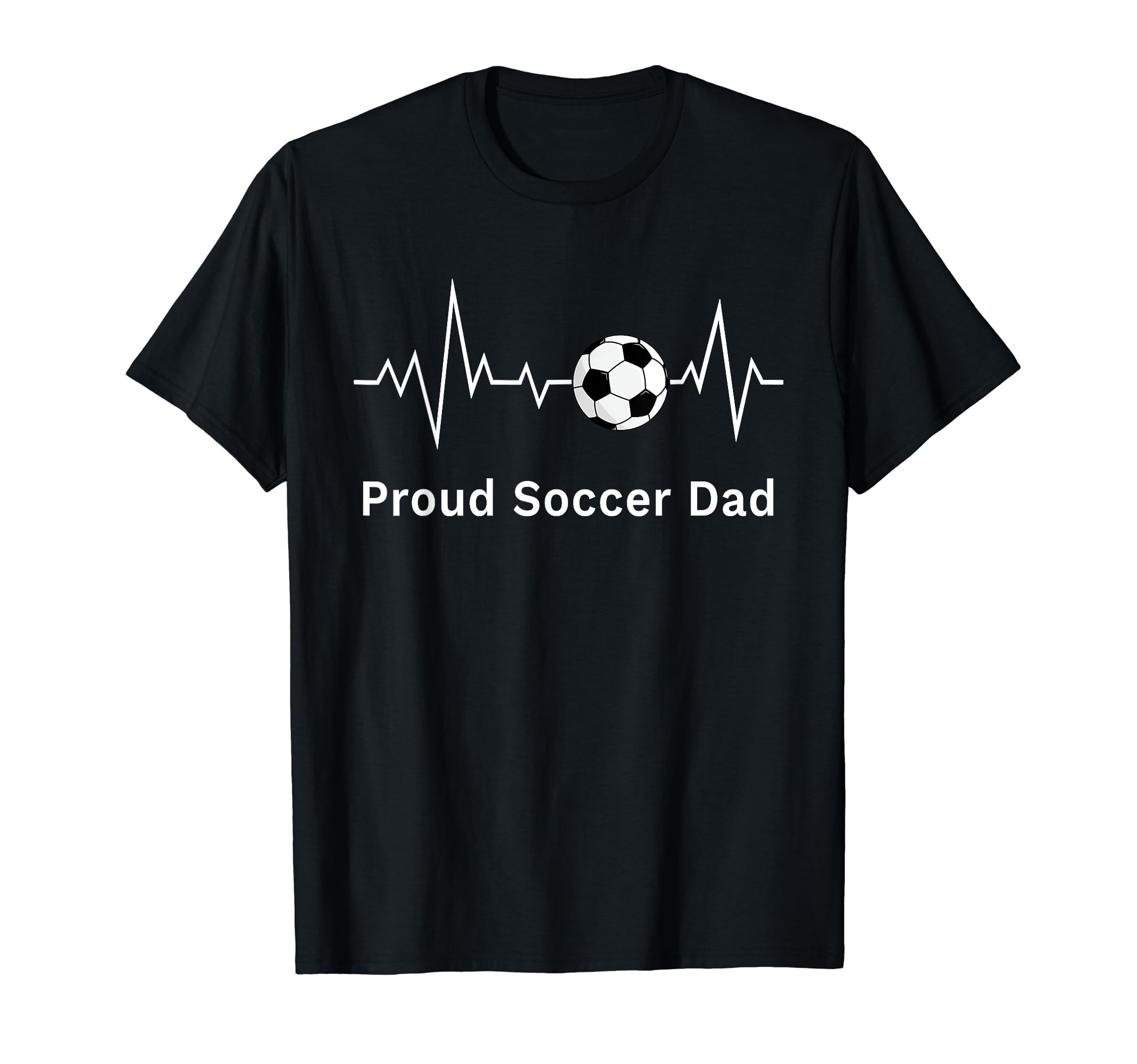 Soccer Daddy Proud Soccer Dad Heartbeat T-Shirt - Graphic Print Men Women