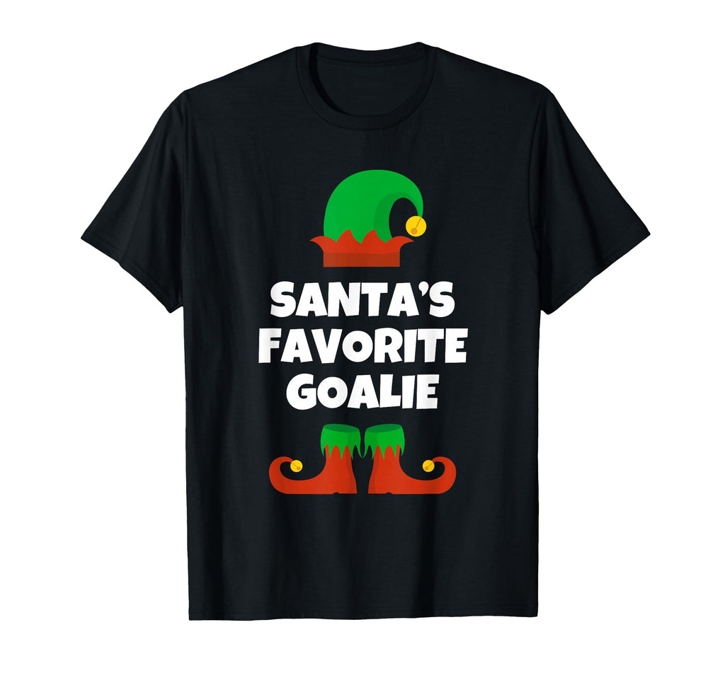 Santas Favorite Goalie Goalkeeper Goal T-Shirt - Novelty Apparel Unisex