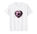 Soccer Ball Hearts Mom Fan Casual T-Shirt - Unique Graphic for Adults