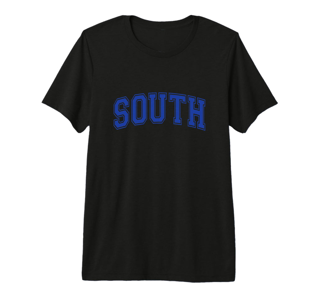 Blue South Team Colors Spirit T-Shirt - Casual Everyday Wear Men Women