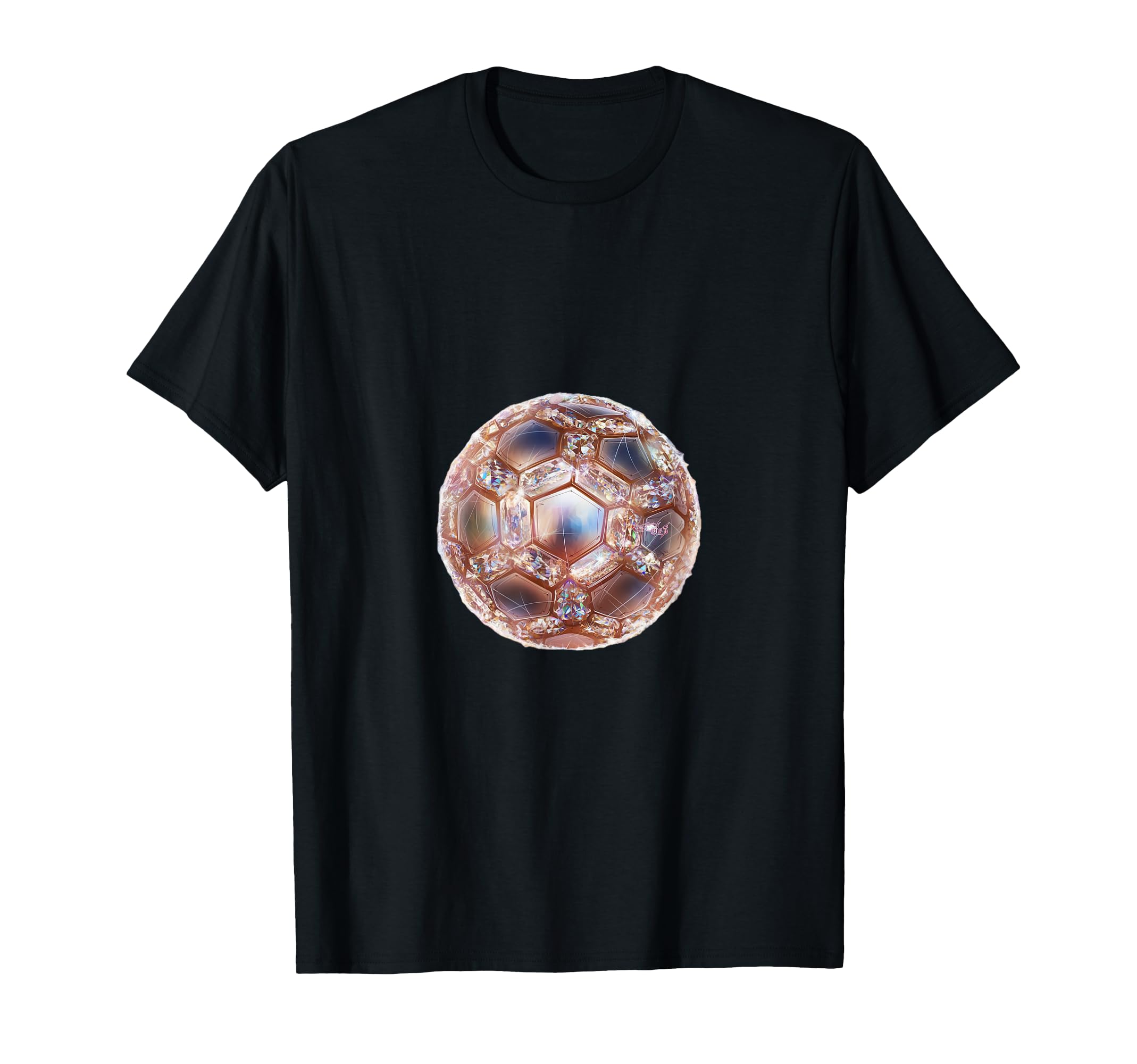 Elegant Diamond Soccer Ball Or F Tbol T-Shirt - Casual Everyday Wear Unisex