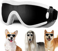 Medium Dog Sunglasses with Adjustable Strap UV Protection, Winproof Puppy Sunglasses, Suitable for Dogs Eyes Protection，Soft Dog Goggles