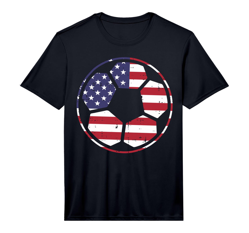 Us Flag Soccer Ball Football 4Th July T-Shirt - Trendy Graphic Unisex