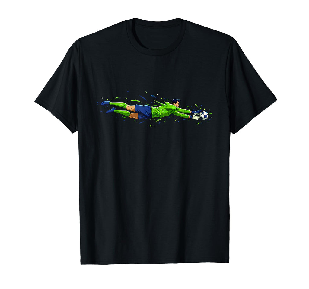 Football Soccer Goalkeeper Safe Comic T-Shirt - Minimalist Print for Adults