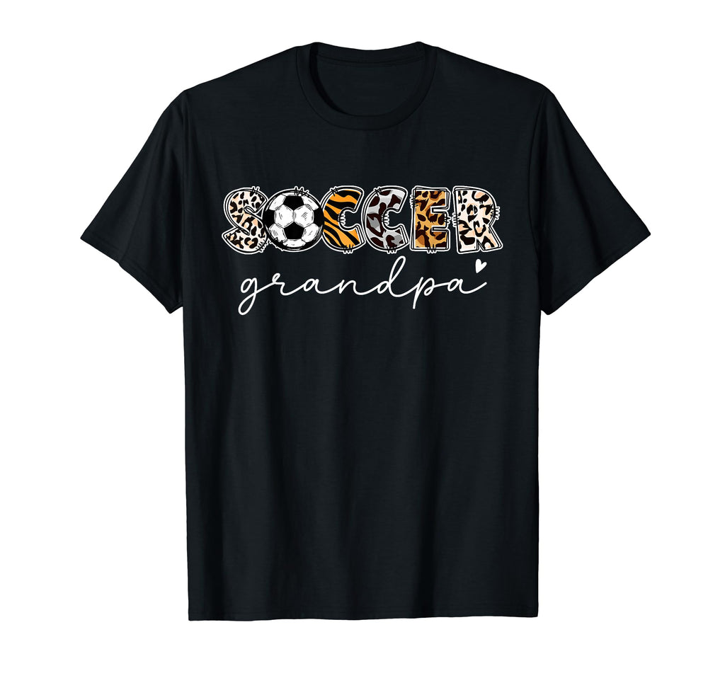 Soccer Grandpa Leopard Funny T-Shirt - Aesthetic Graphic Men Women