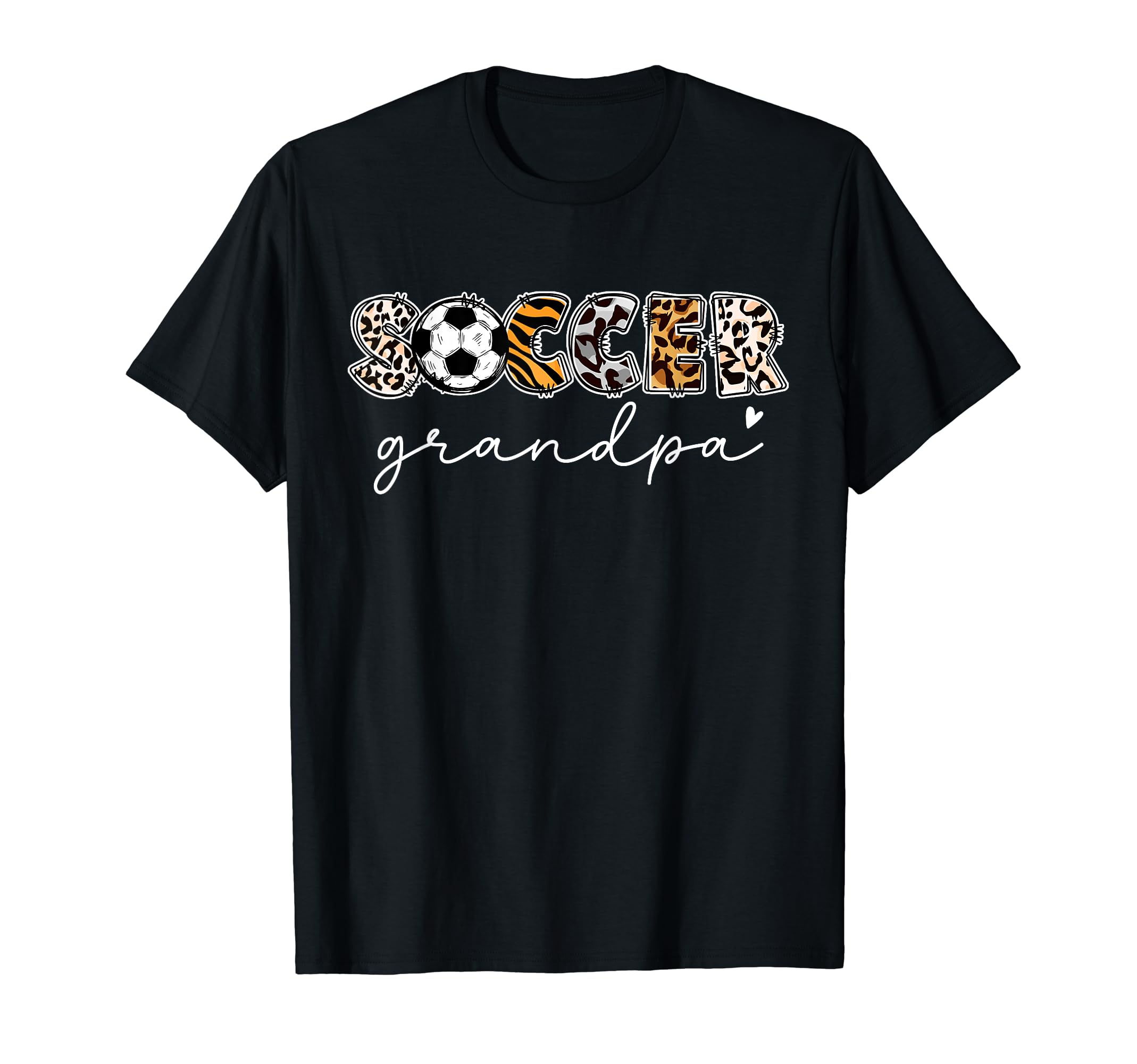 Soccer Grandpa Leopard Funny T-Shirt - Aesthetic Graphic Men Women