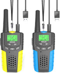 Walkie Talkies for Kids Rechargeable 2 Pack,3 Miles Long Range 22 Channels 2 Way Radio Mini Kid Wakey takey,Birthday, Toys for Age 3-12 Year Old Boys Girls