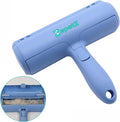 Pet Hair Removal Tool – Reusable Lint Roller for Dogs & Cats – Self-Cleaning Fur Remover Brush – Ergonomic Lint Roller for Carpet, Bedding, Couch, Car Seat & More (Blue)
