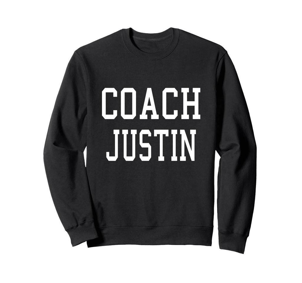 Coach Justin Custom Football Soccer Sweatshirt - Novelty Apparel Unisex