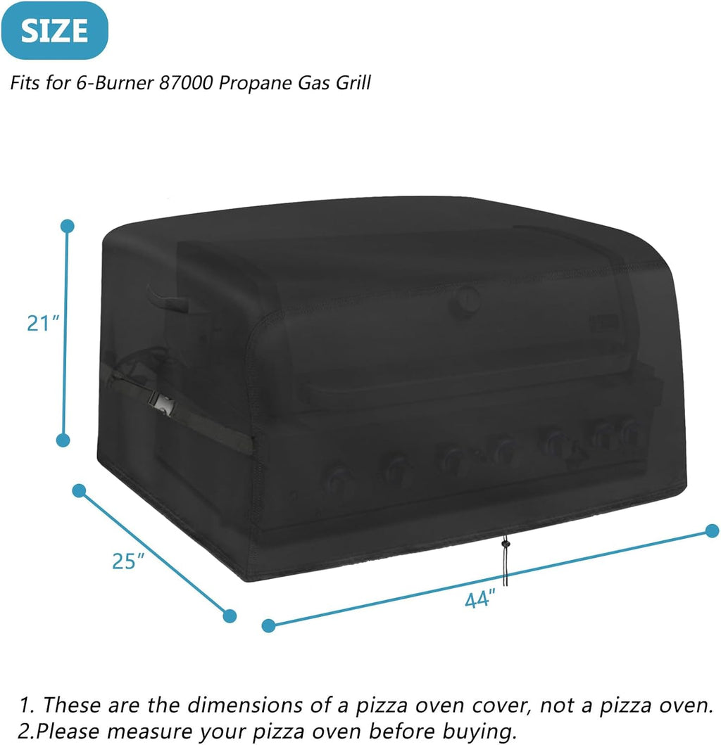 Kingling Grill Cover Fits for 6-Burner 87000 Propane Gas Grill, 44 inch Waterproof & UV Resistant Outdoor Griddle Cover Table Top Outdoor Grill Accessories - 44" L x 25" W x 21" H