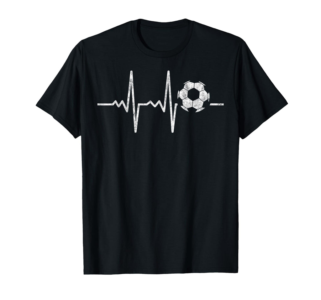 Heartbeat Soccer Player Ball Soccer T-Shirt - Custom Art Print Men Women