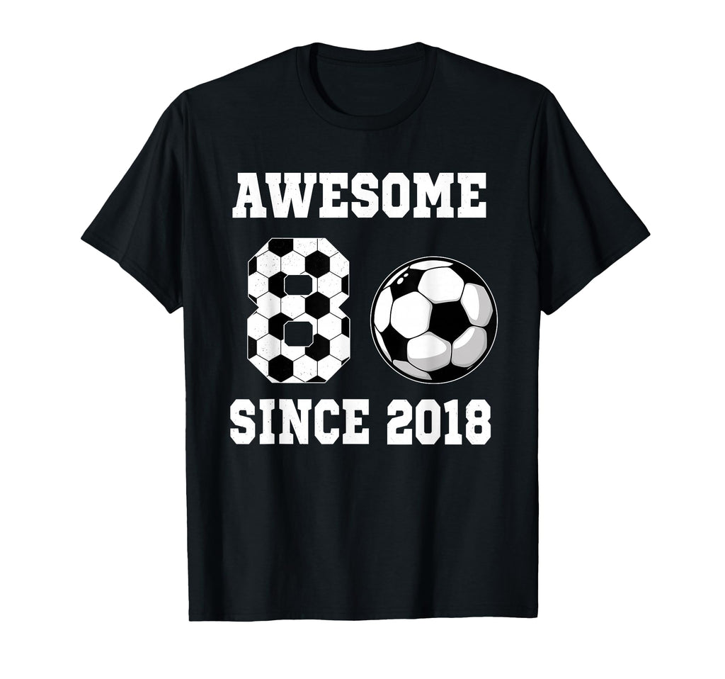 8 Years Old Birthday Soccer T-Shirt - Fun Novelty Design for Adults
