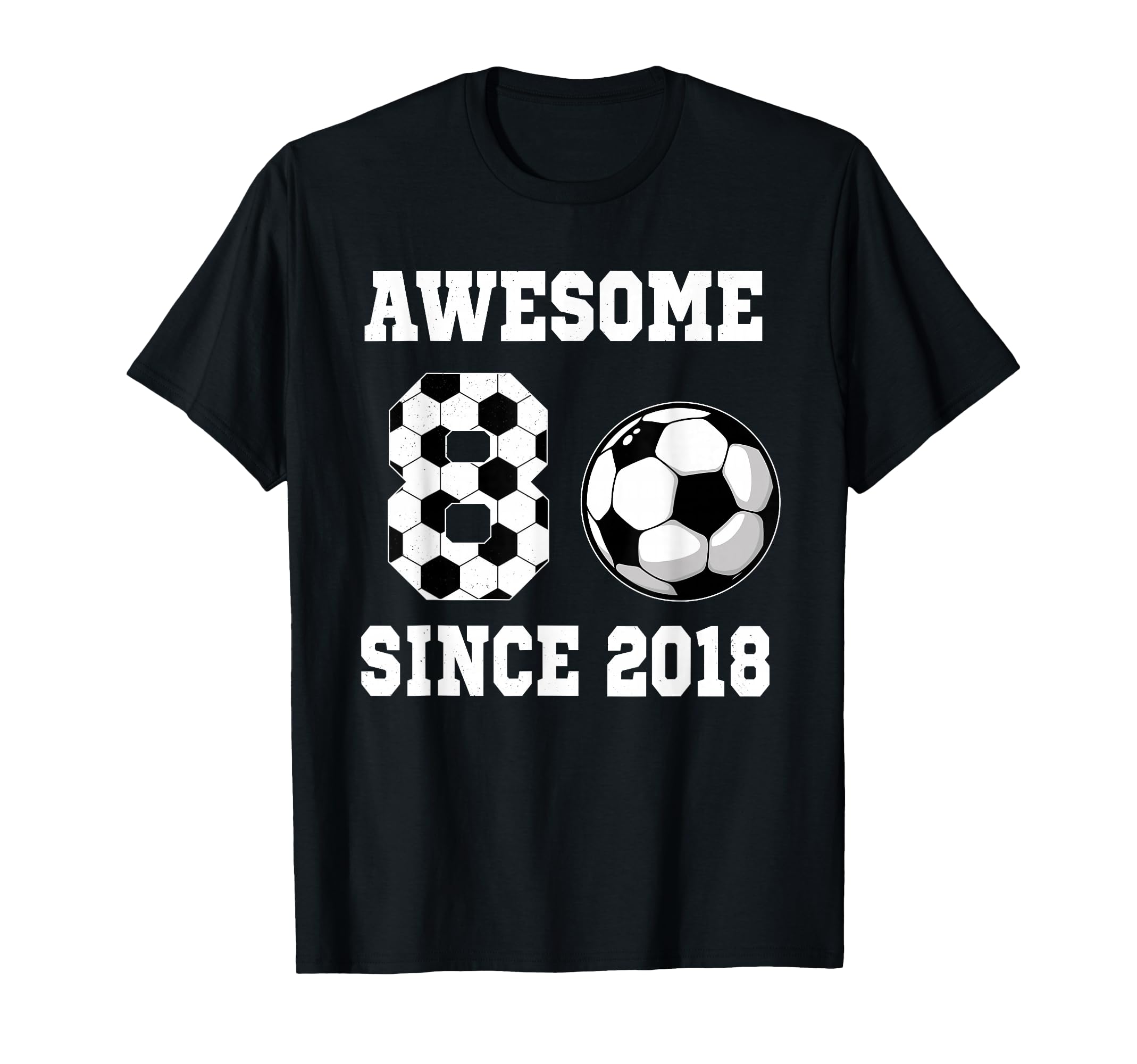 8 Years Old Birthday Soccer T-Shirt - Fun Novelty Design for Adults