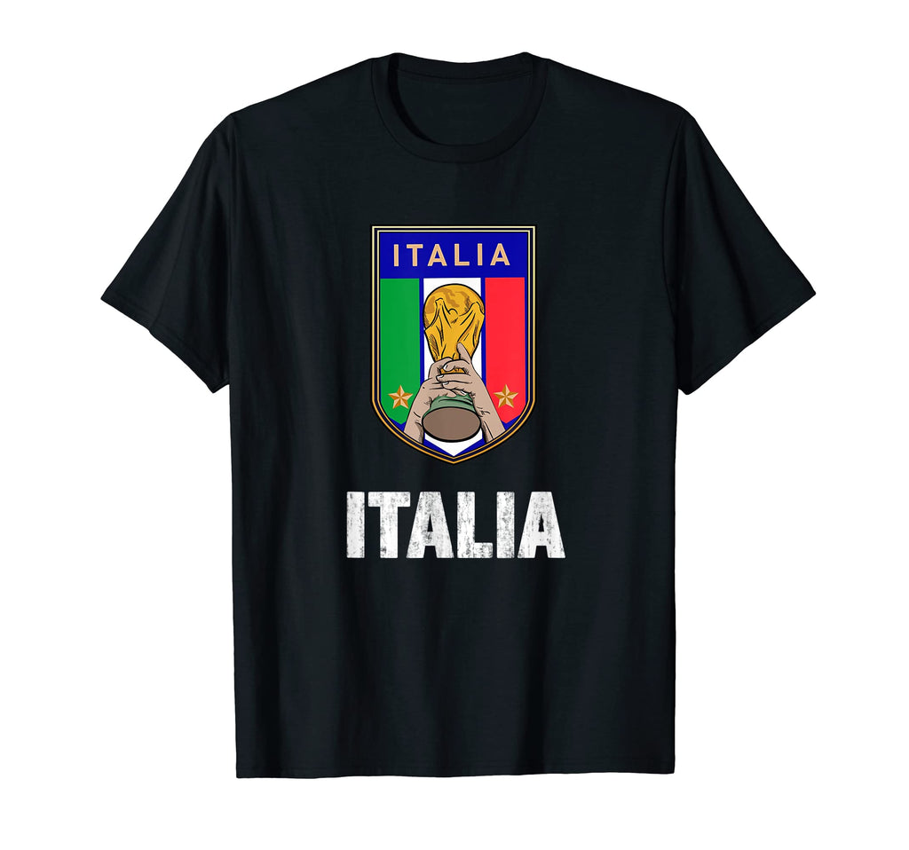 Italia Soccer Support Team T-Shirt - Casual Everyday Wear Men Women