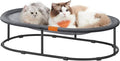 Feandrea Pet Bed, Cat Hammock, Elevated Cat Bed for Multiple Cats, with Removable Washable Mesh, for Pets up to 120 lb, Oval, Gray UPCB005G01
