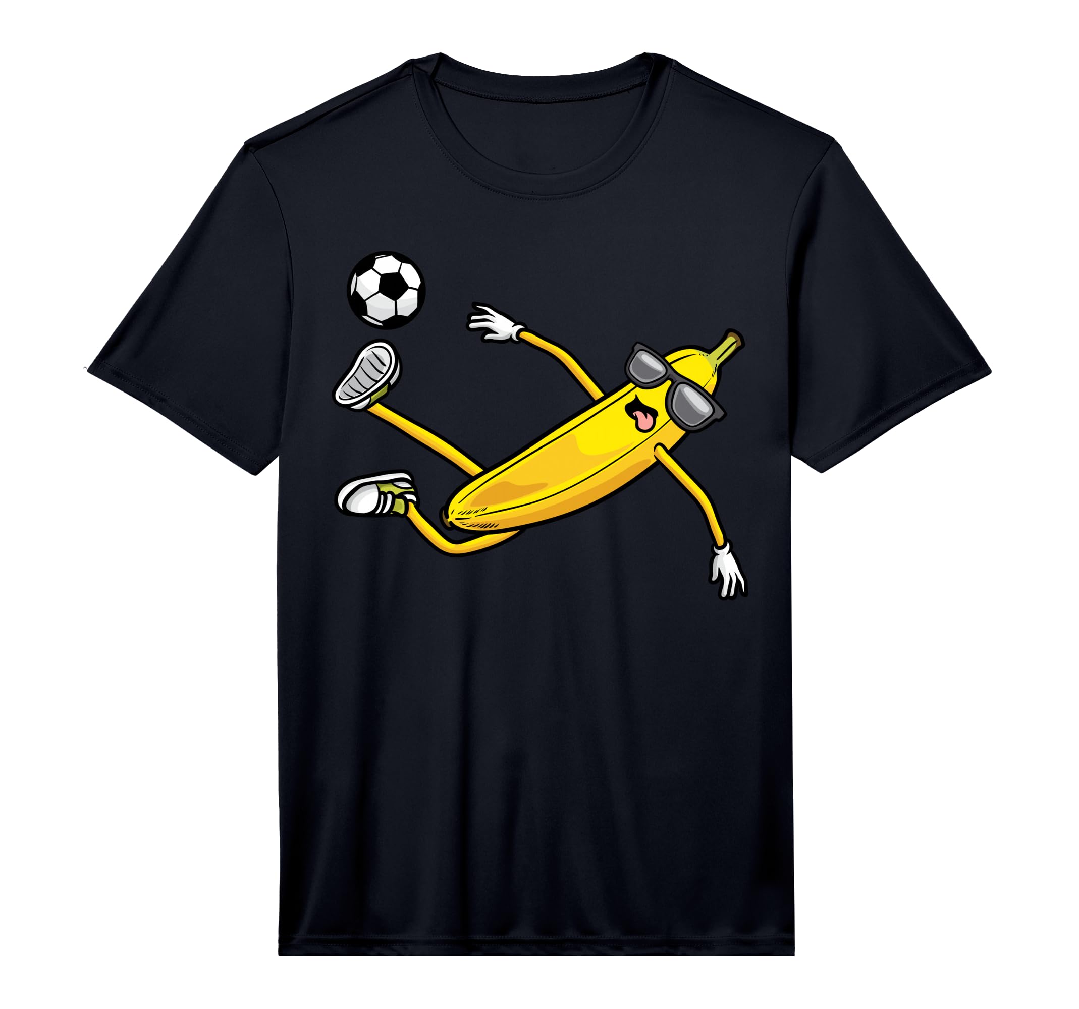 Banana Playing Soccer Fruit Soccer T-Shirt - Aesthetic Graphic for Adults