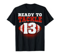 Football 13Th Birthday Player Tackle T-Shirt - Unique Graphic for Adults