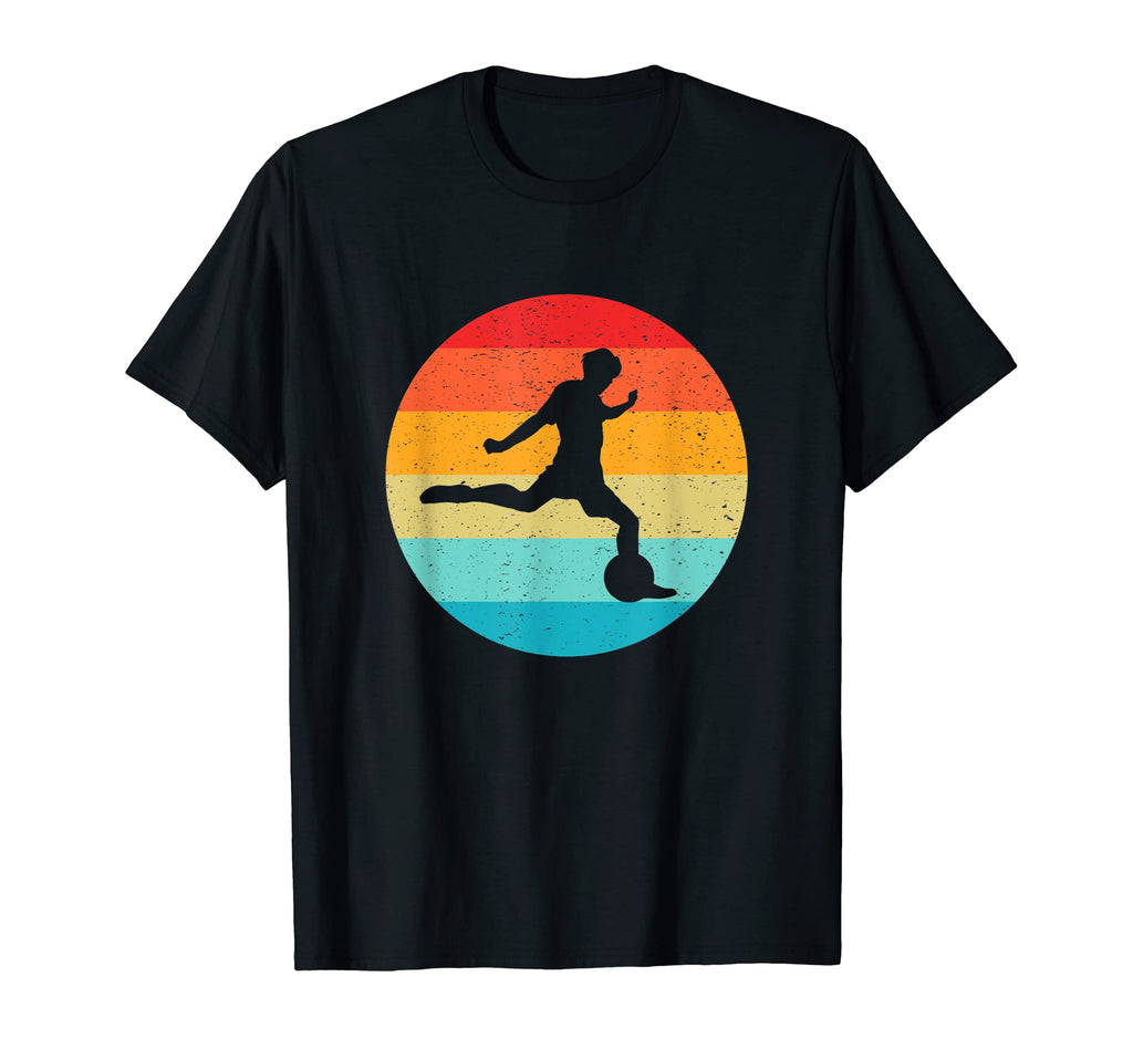 Soccer Player Silhouette Sunset 80S T-Shirt - Streetwear Style for Adults