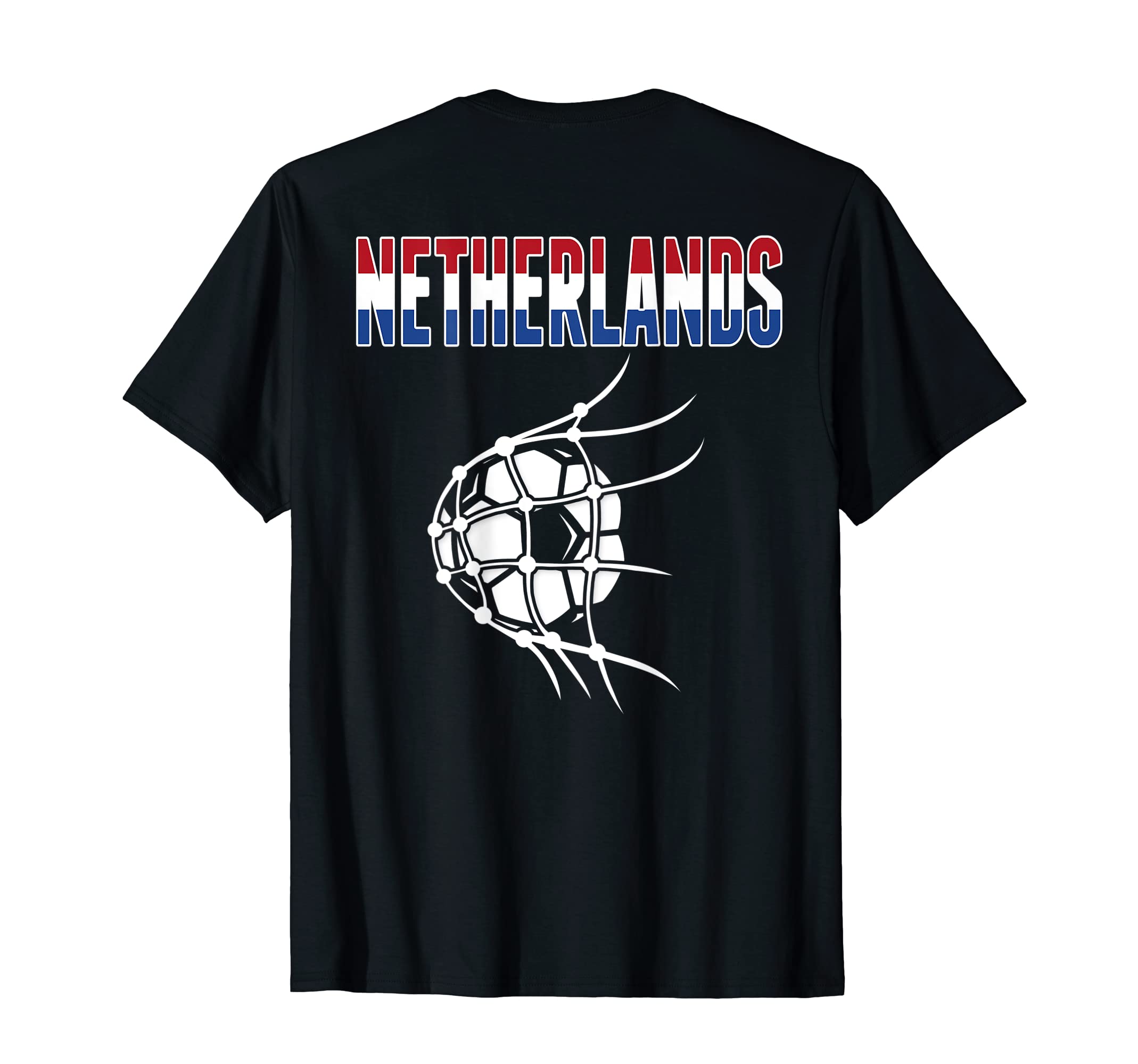 Netherlands Soccer Ball Net Support T-Shirt - Novelty Apparel Men Women