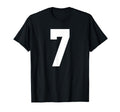 7 Team Sports Jersey Front Back T-Shirt - Aesthetic Graphic for Adults