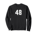 Number 48 80S 90S Soccer Team Sweatshirt - Casual Everyday Wear Men Women