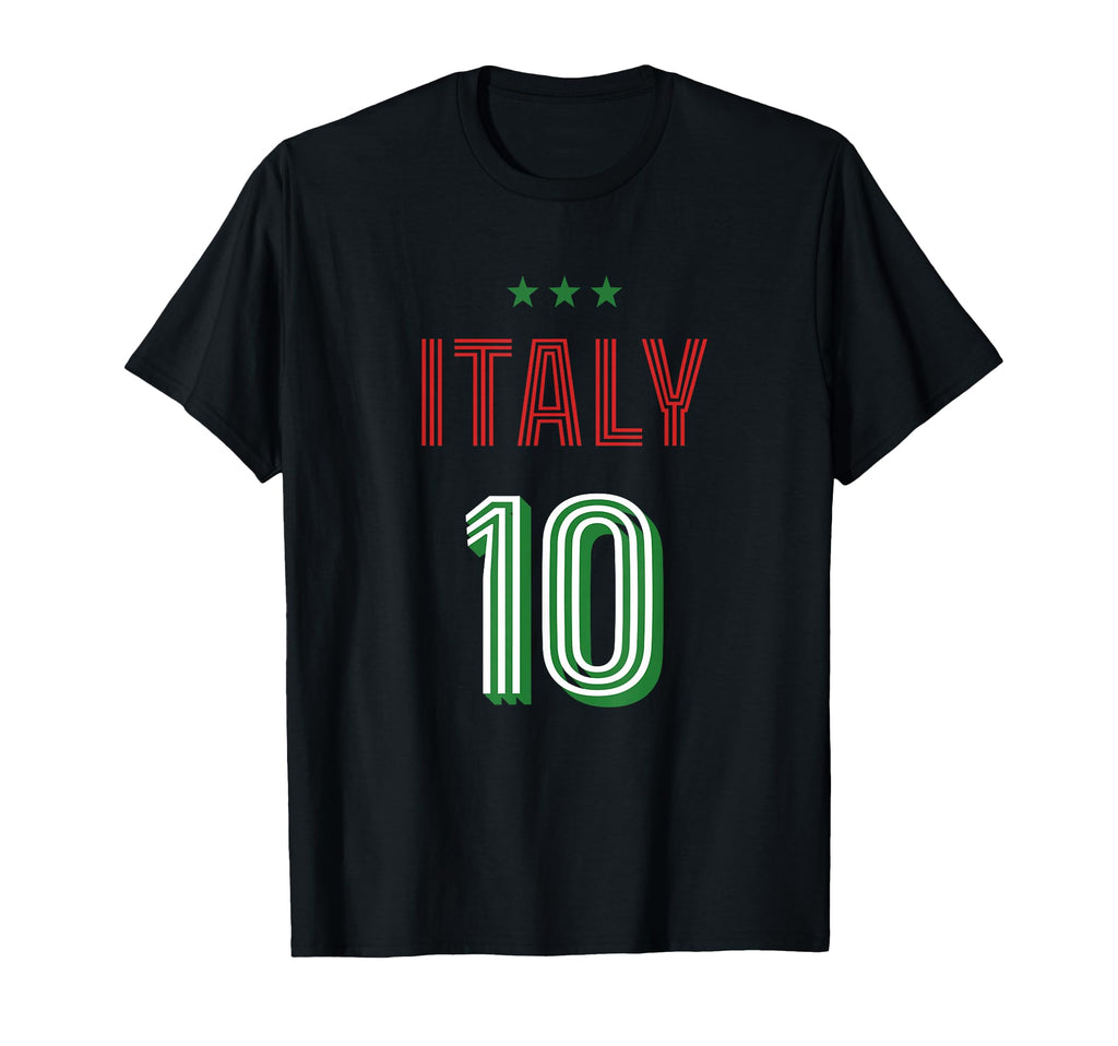 Italy Soccer 10 Football Game Fan T-Shirt - Streetwear Style Unisex
