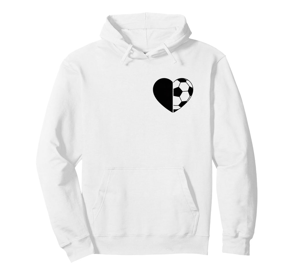 Soccer Love Heart Fans And Players Hoodie - Minimalist Print for Adults