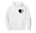 Soccer Love Heart Fans And Players Hoodie - Minimalist Print for Adults