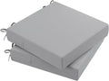 AAAAAcessories Outdoor Seat Cushions for Chairs, Waterproof, Fade-Resistant Patio Furniture Replacement Cushions, 21" x 21" x 4", Set of 2, Gray