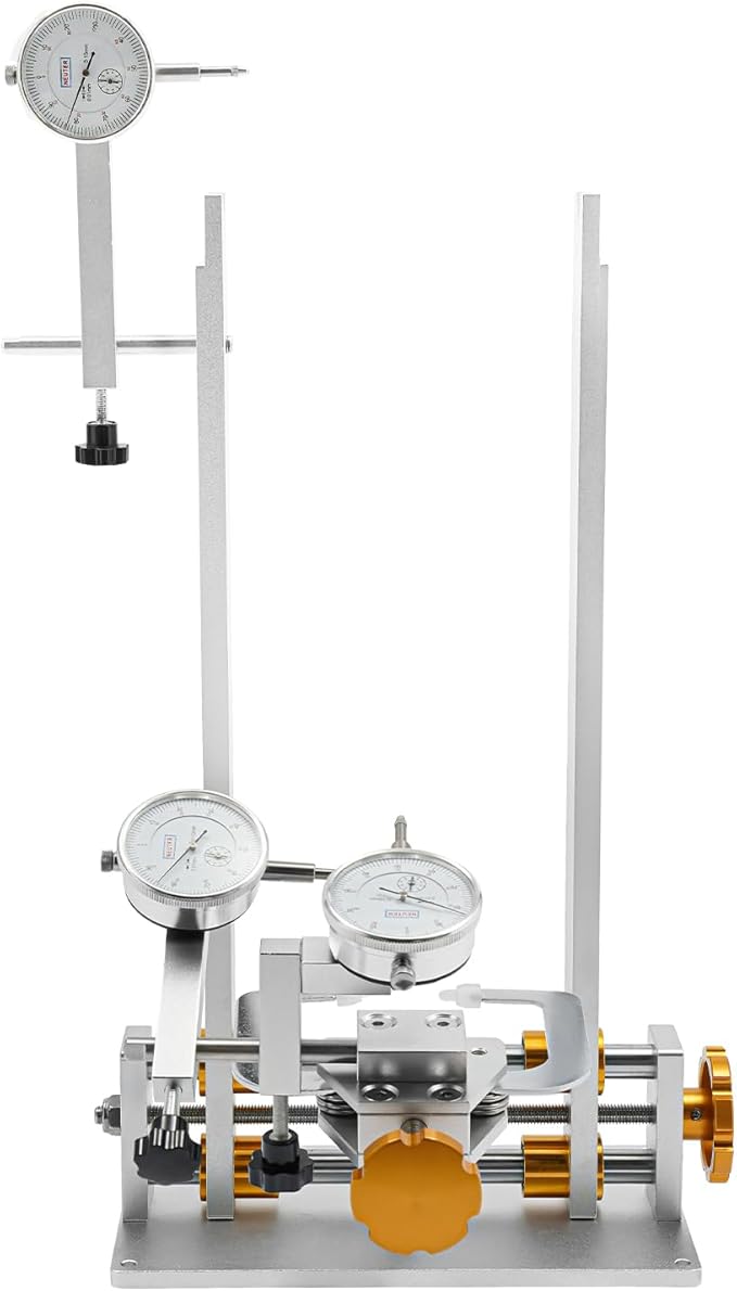 Bicycle Wheel Truing Stand, Foldable Bike Repair Truing Bearing Stand with 3 High-Precision Gauges & Fixing Rod, Professional Bicycle Wheel Repair Steel Bearing Bracket Rim for Wheels up to 10"-29"