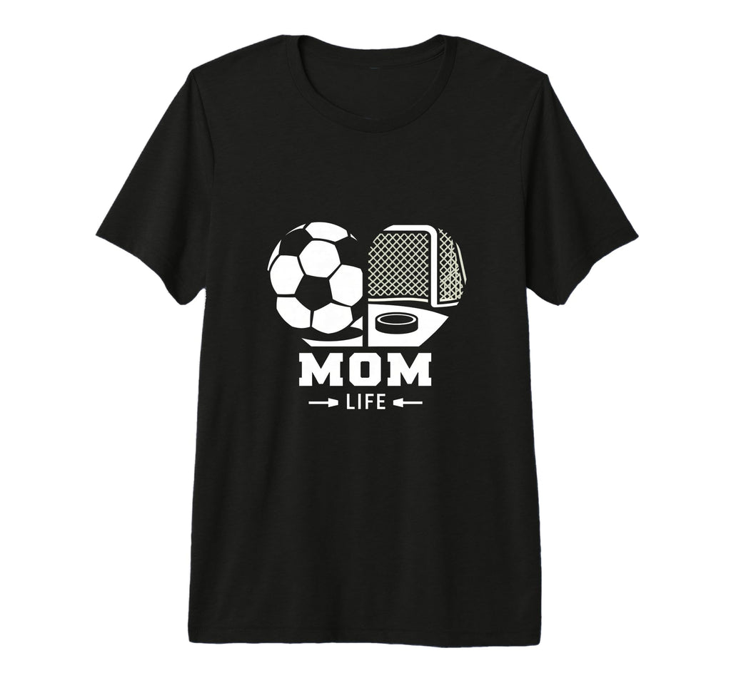 Mom Life Heart Funny Soccer Hockey Mom Tri T-Shirt - Trendy Graphic Unisex