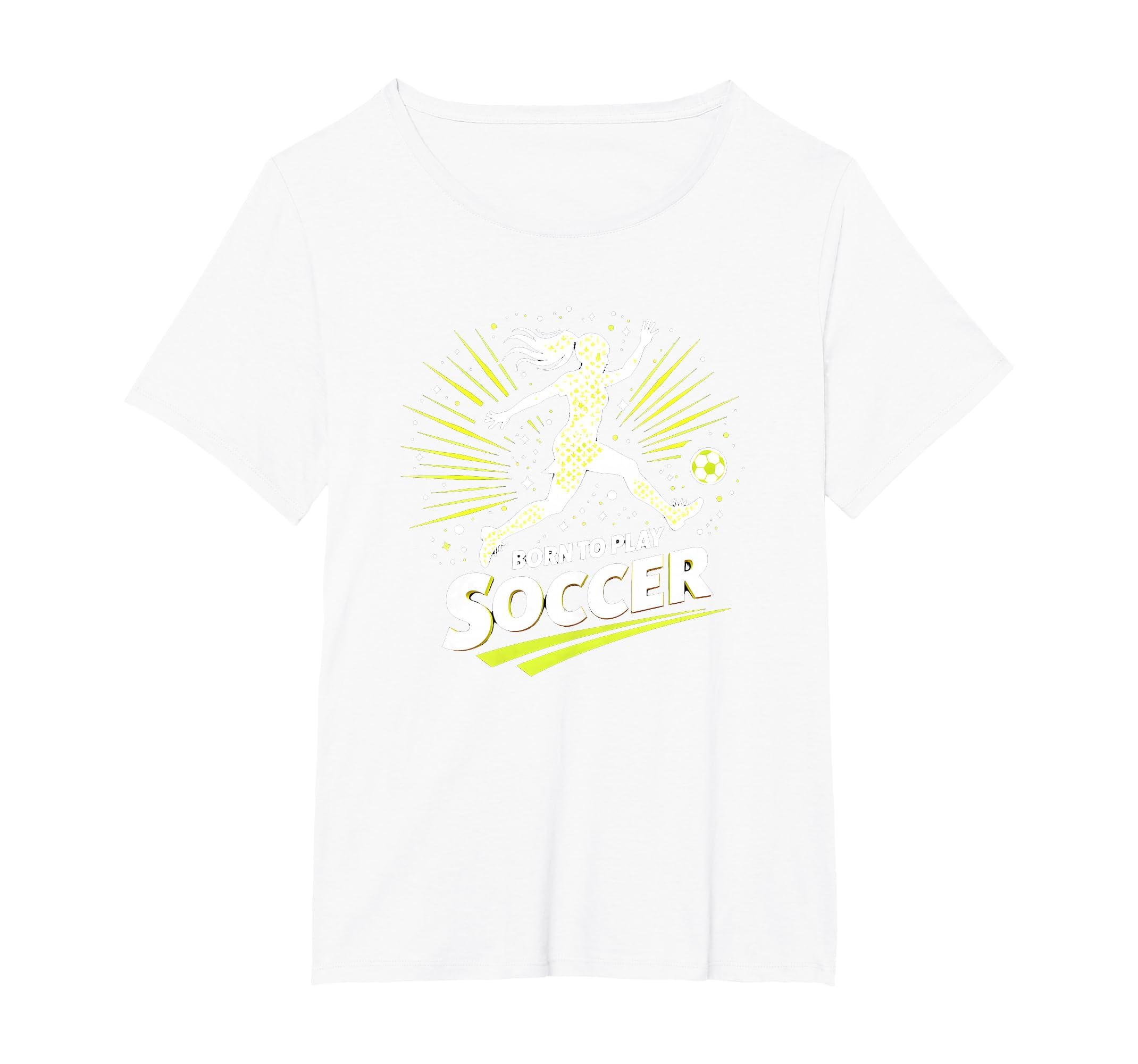 Born To Play Soccer Womens T-Shirt - Minimalist Print for Adults