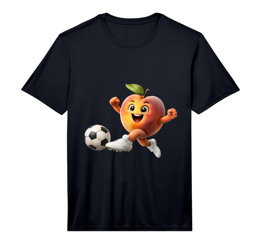 Mens Peach Soccer Performance T-Shirt - Novelty Apparel Unisex