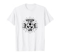 Soccer Is Our Life Soccer Sister T-Shirt - Graphic Print for Adults