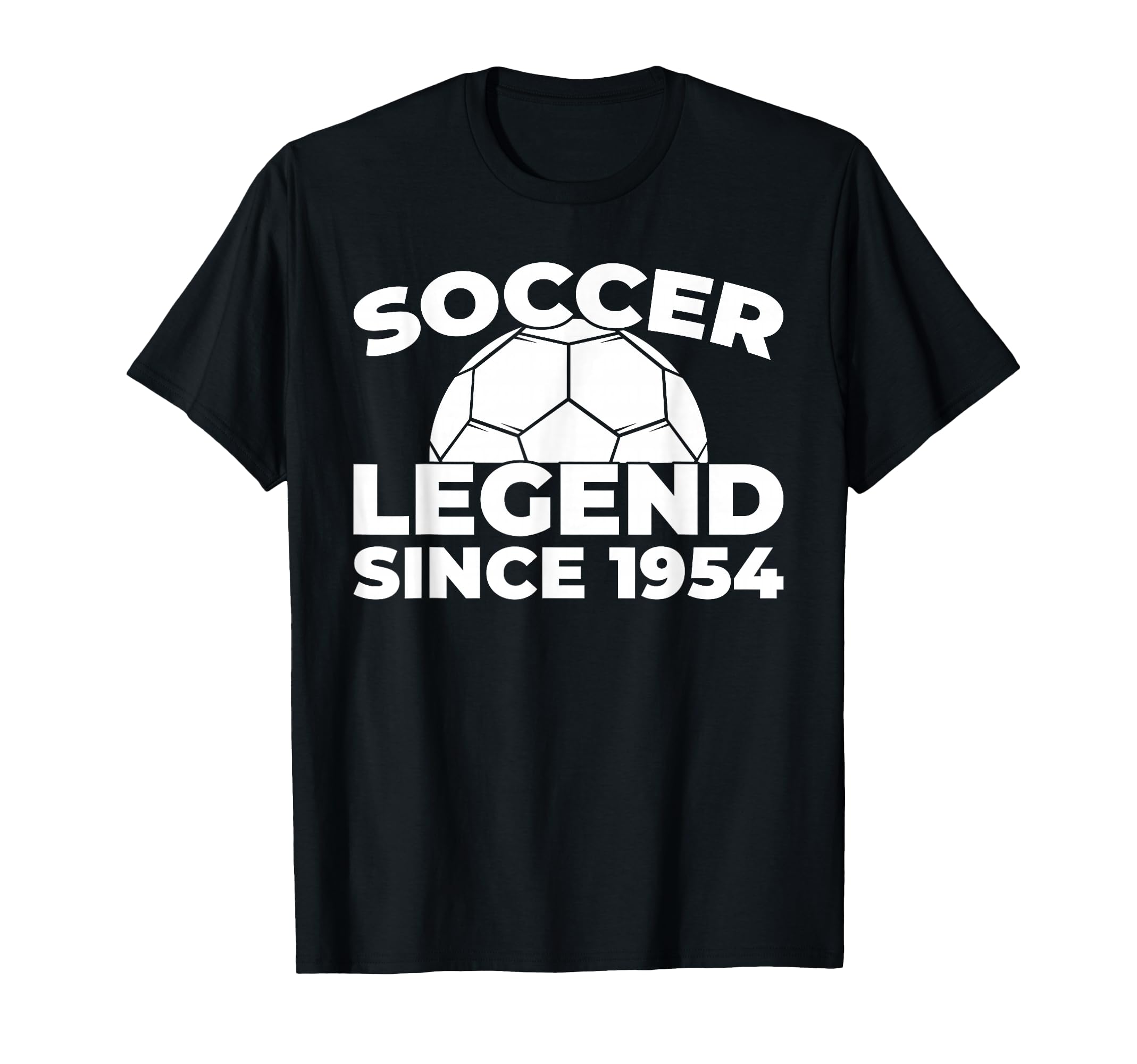 Born 1954 Player Sports Team Soccer Birthday T-Shirt - Graphic Print Unisex