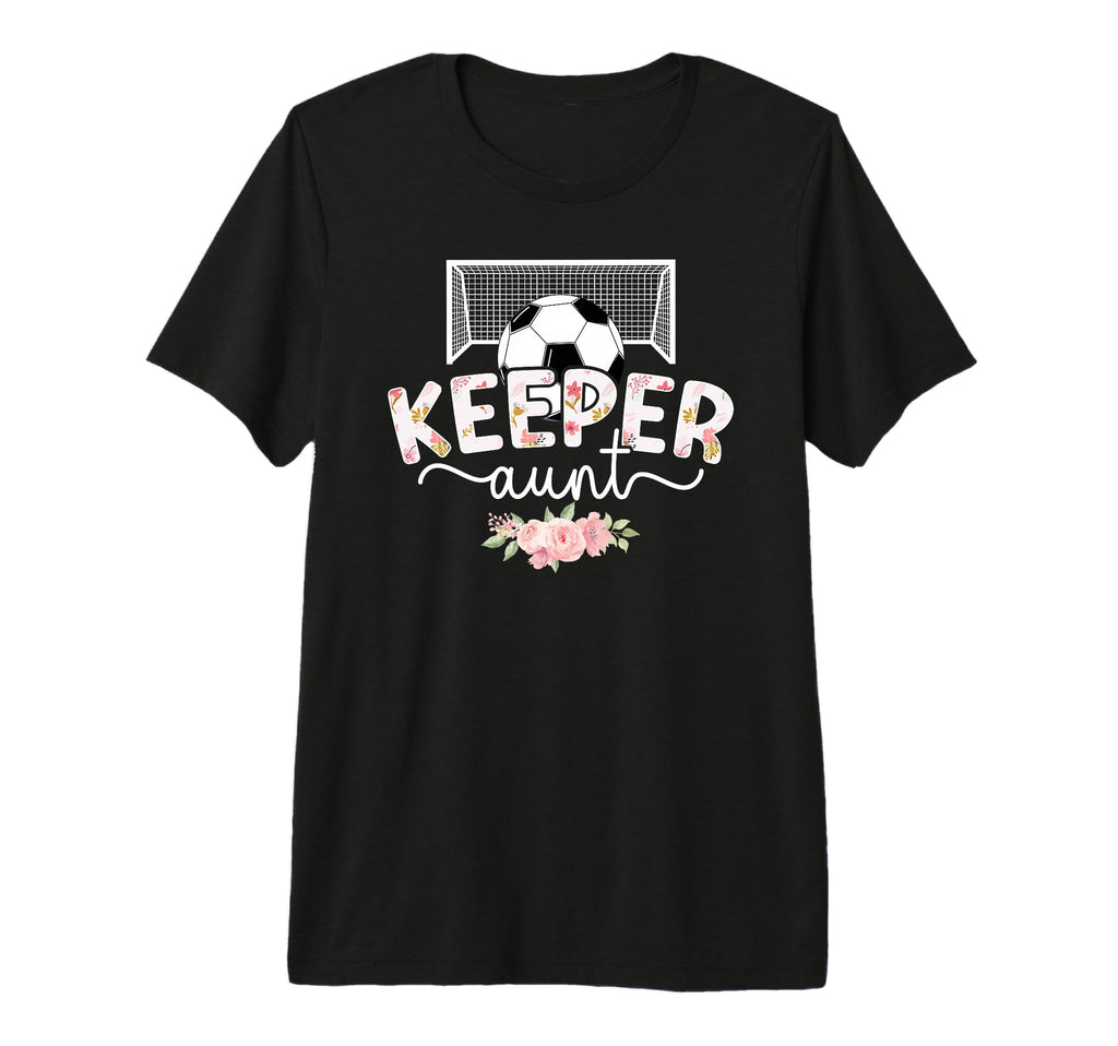 Soccer Keeper Aunt Soccer Goalie T-Shirt - Minimalist Print for Adults
