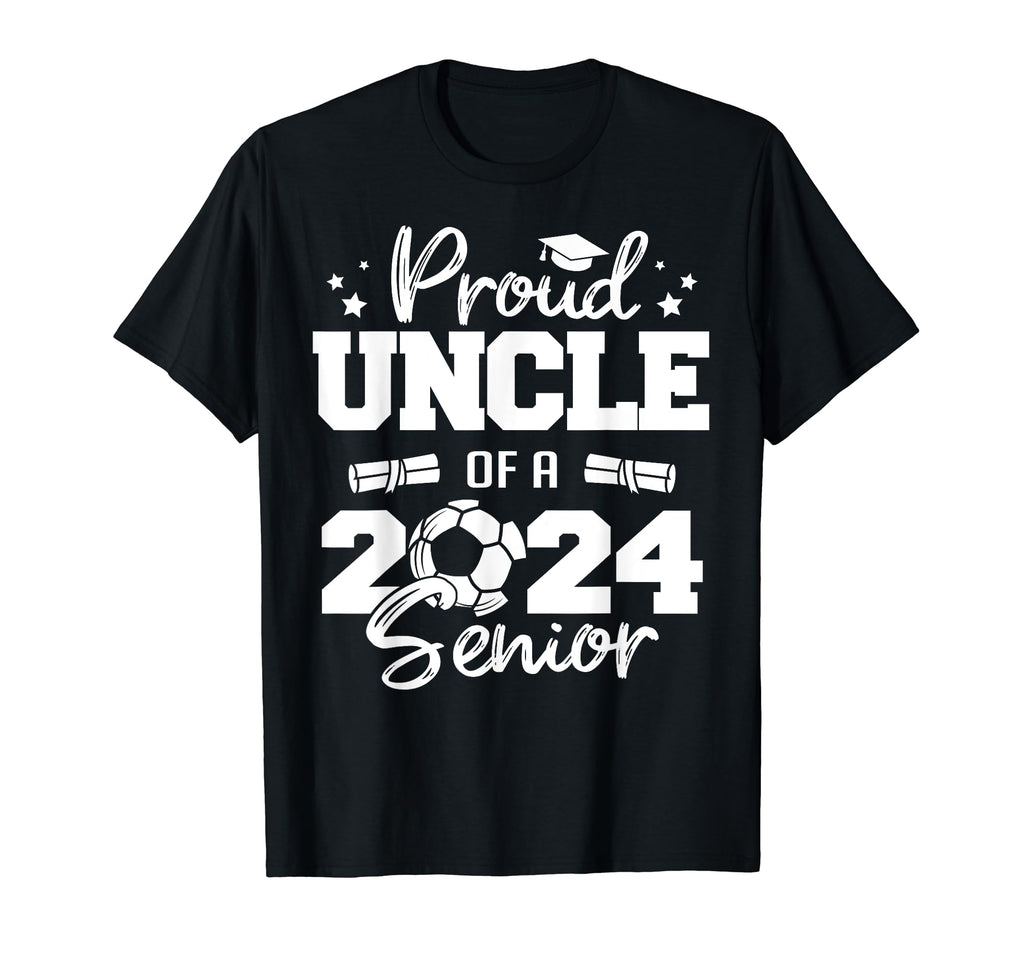 Proud Uncle 2024 Senior Funny Soccer 2024 T-Shirt - Trendy Graphic Unisex