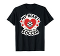 My Heart Belongs To Soccer Soccer T-Shirt - Fun Novelty Design Men Women