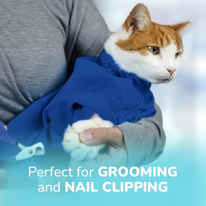 Cozy Comfort Carrier - X-Small Cobalt Blue Cat Carrier Soft for Grooming, Vet Visits, Medication Administration, Dental Care, Nail Trimming, and Car Travel