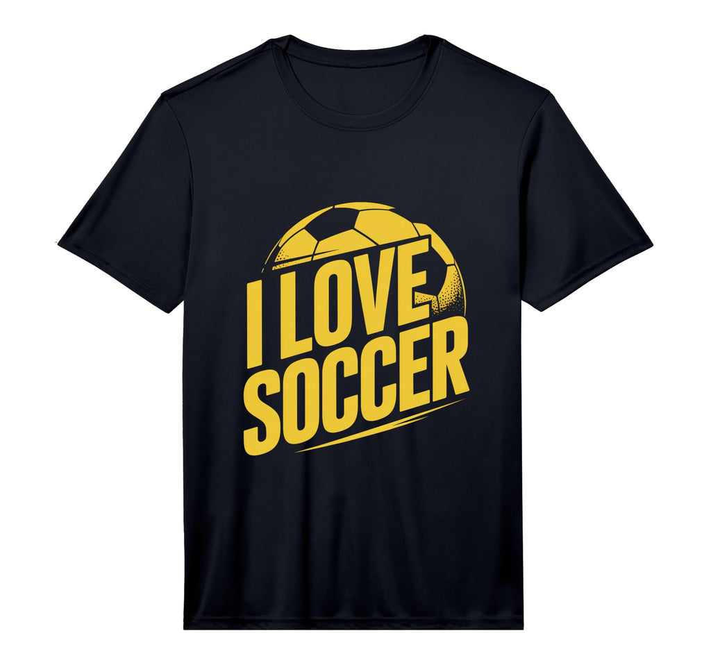 Mens I Love Soccer Enthusiast T-Shirt - Aesthetic Graphic for Adults