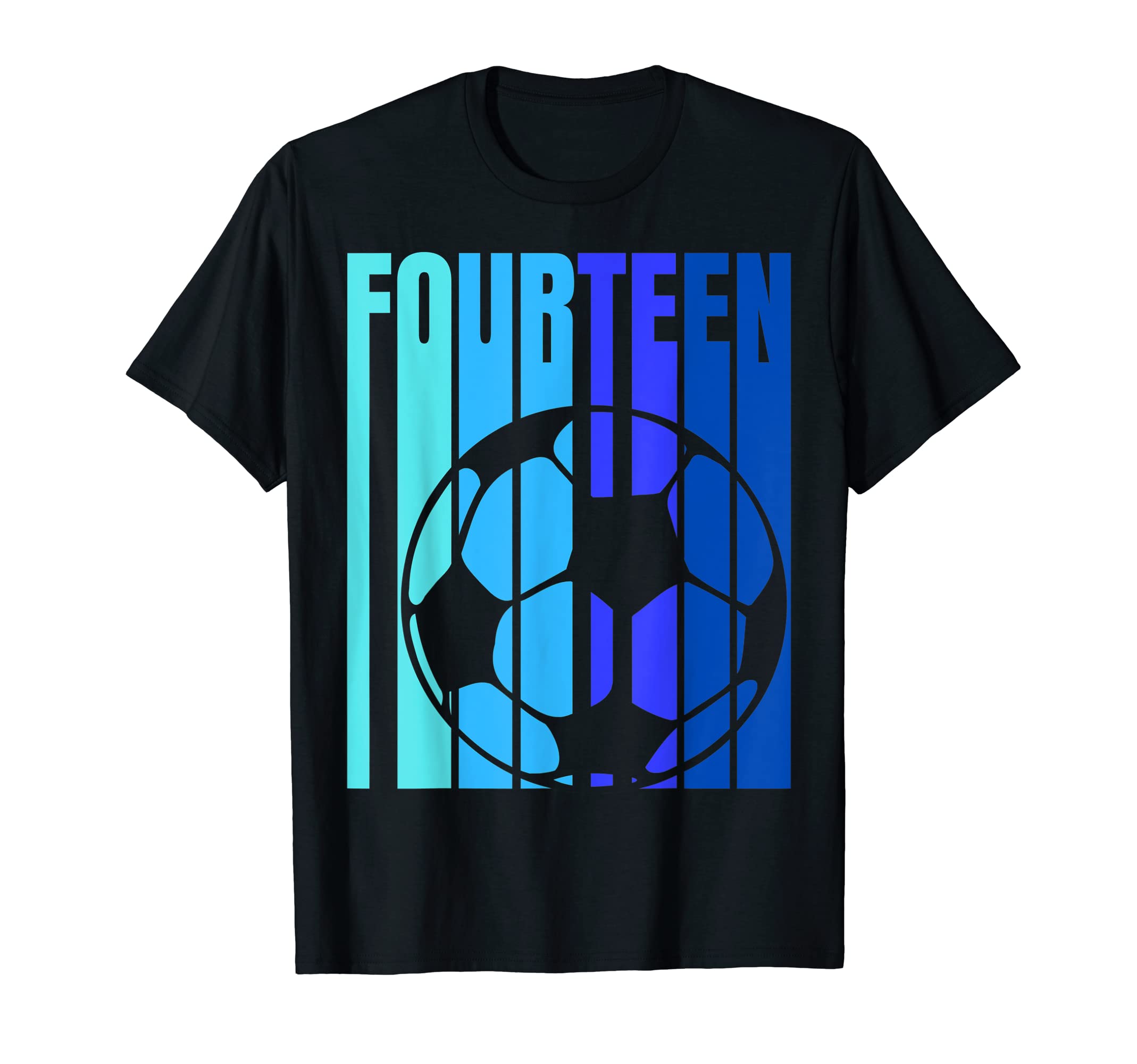 Soccer Fourteenth Birthday Fourteen T-Shirt - Minimalist Print Men Women