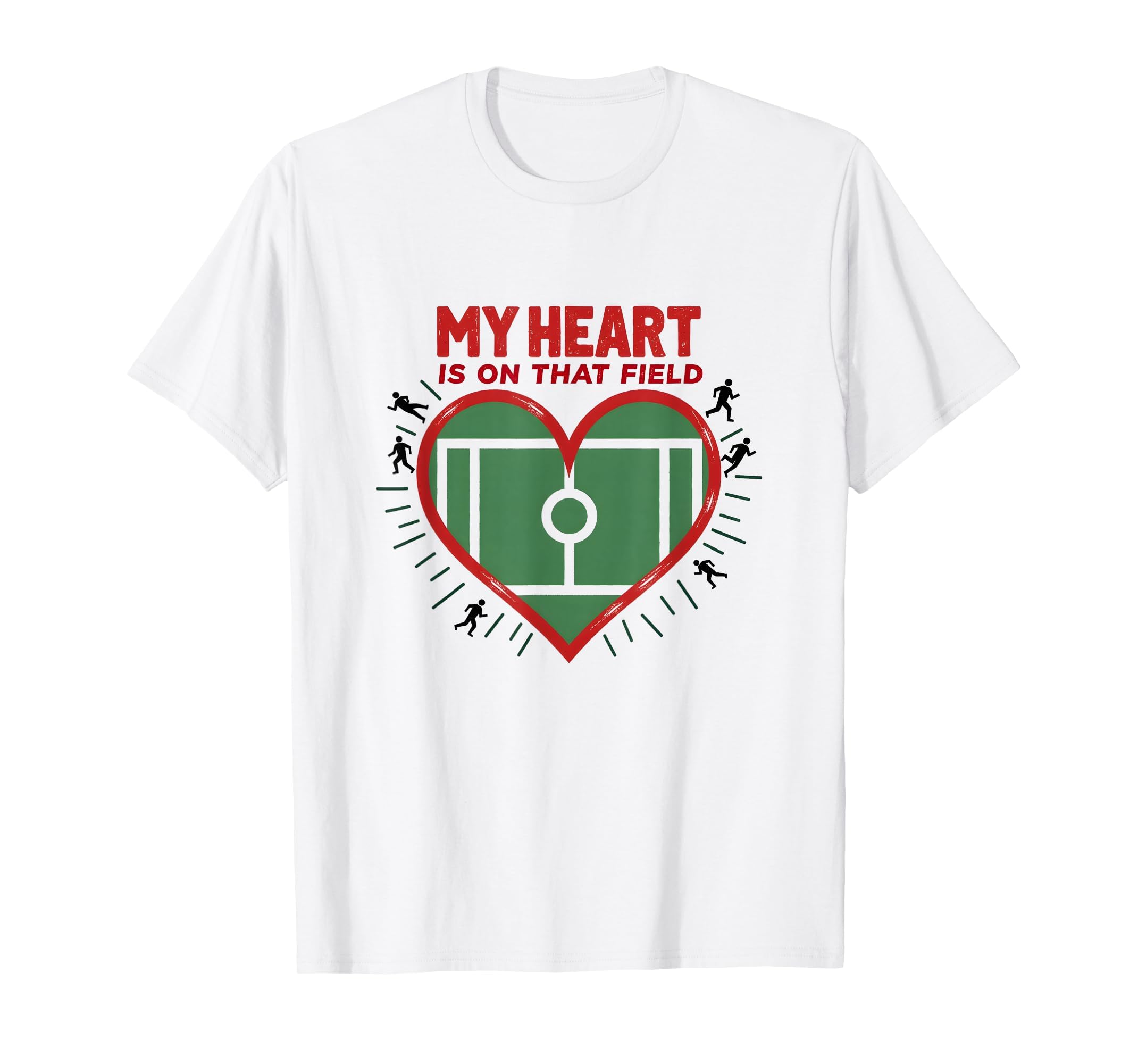 My Heart Is That Field Soccer Fan T-Shirt - Trendy Graphic for Adults