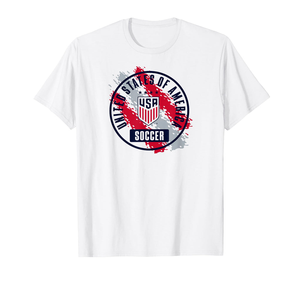 Usa Soccer Paint White Uswnt T-Shirt - Custom Art Print Men Women