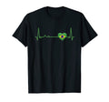 Heartbeat Brazil Flag Soccer Fan T-Shirt - Aesthetic Graphic Unisex