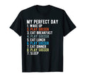 My Day Play Soccer Funny Player And Coach T-Shirt - Minimalist Print Unisex