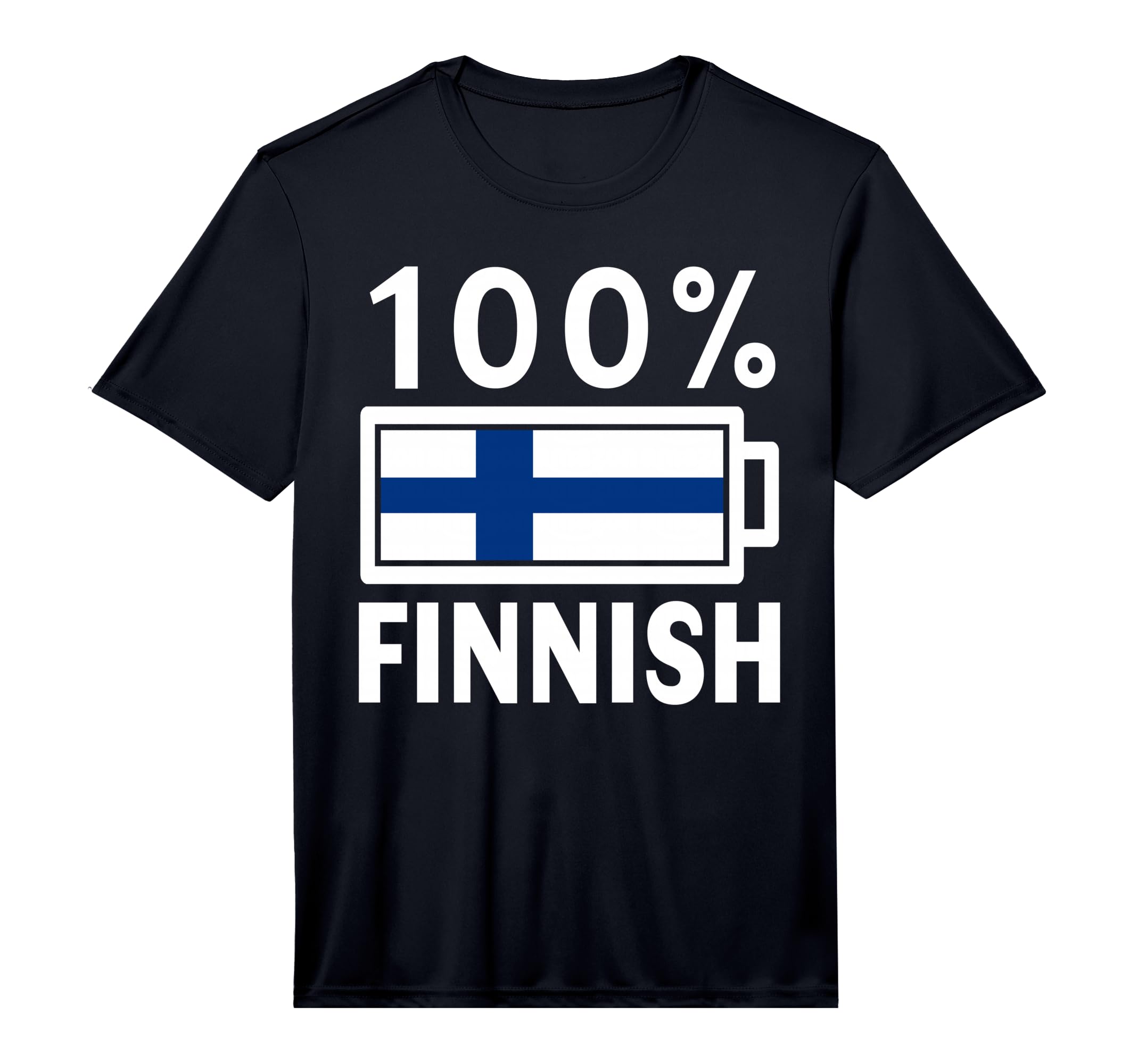 Finland Flag 100 Finnish Battery T-Shirt - Minimalist Print Men Women