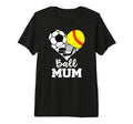 Ball Mum Funny Soccer Softball Hockey T-Shirt - Trendy Graphic for Adults